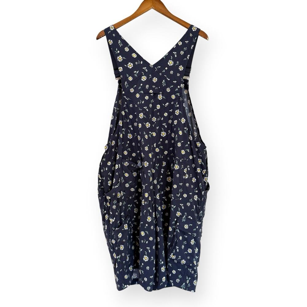 Duluth Trading Overalls Womens XXL Blue Daisy Heirloom Garden Floral Shortalls - Picture 5 of 12